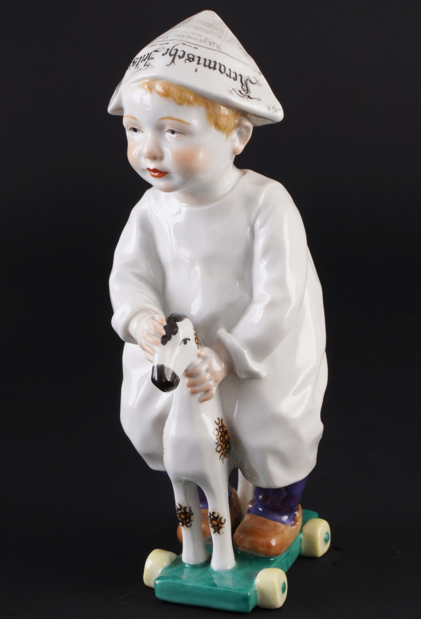 Meissen Hentschel Child on wooden horse 1st choice - Konrad HENTSCHEL, (1 of 11)