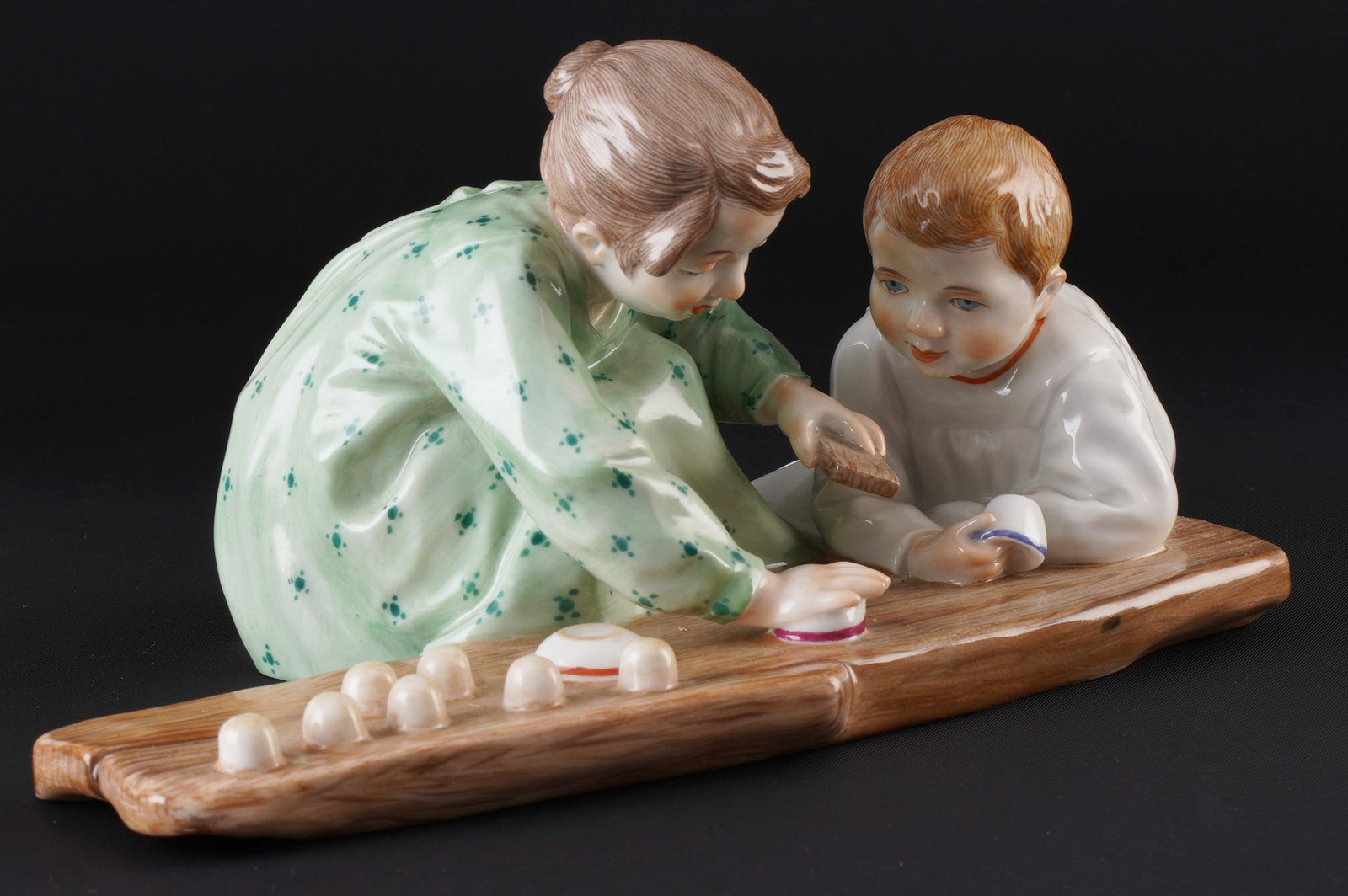 Meissen Hentschel Child two children with sand molds 1st choice - Konrad HENTSCHEL, (1 of 13)