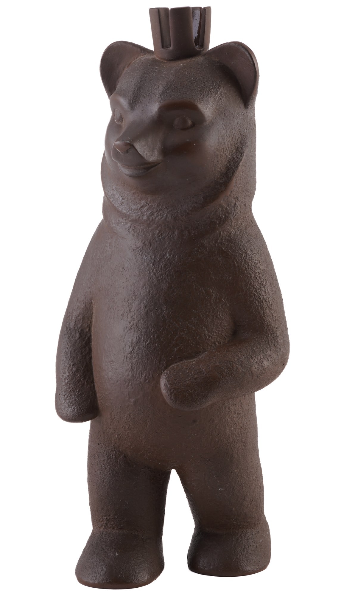 Meissen Boettger Berlin Bear 1st choice - Erich OEHME,: stoneware, sword press mark 1st choice, design by Erich OEHME (1898-1970) around 1959, standing Berlin Bear with crown, model no. T259 (86108), H 26 cm x W 11 cm