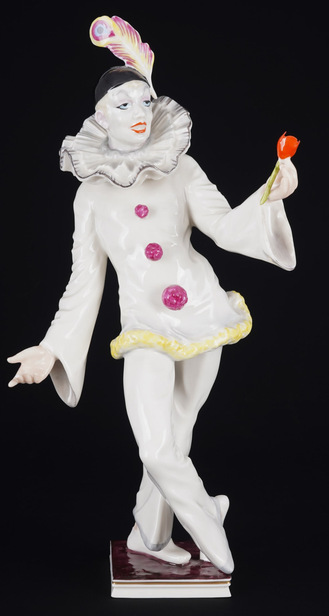 Hutschenreuther Commedia dell'Arte Pierrot with Rose - Gunther GRANGET, (1 of 5)