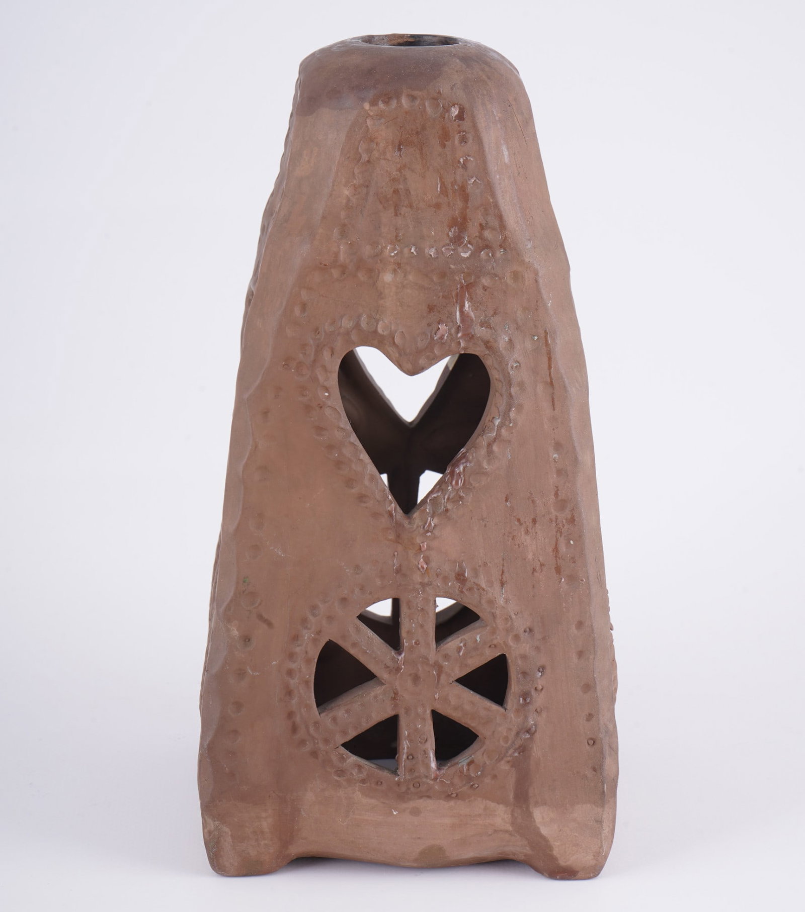 Allach Yule chandelier 1935?1945,: stoneware, SS Allach press mark 1935?1945, candlestick for the Northern European festival on the winter solstice, H 22 cm x W 11 cm x D 11 cm, traces of usage