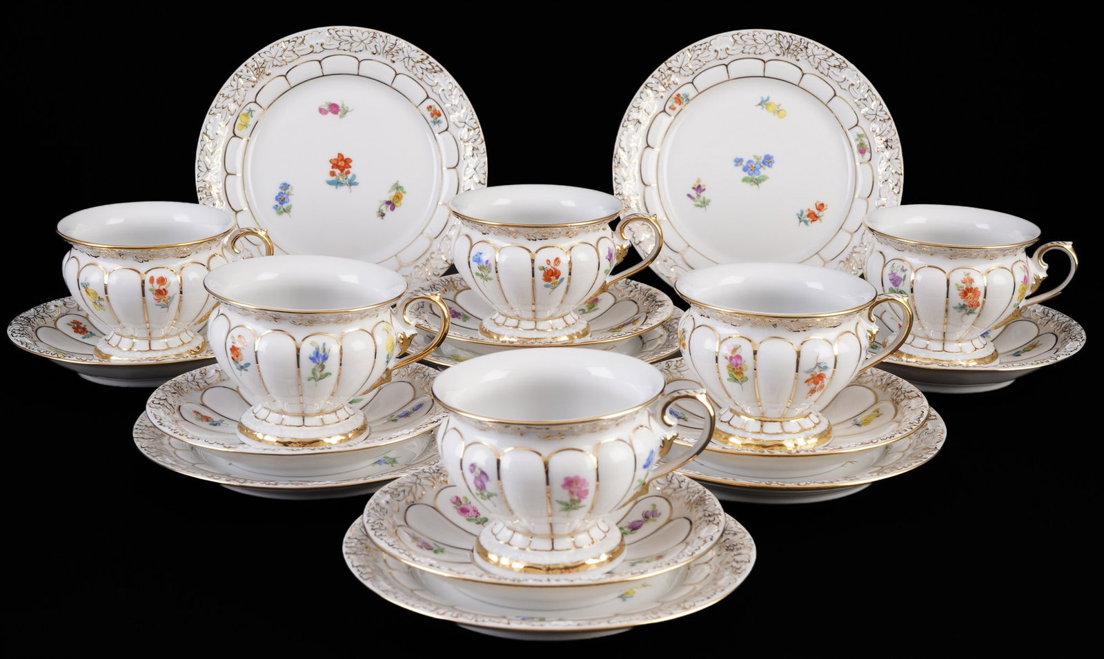Meissen X-Form 6 coffee place settings, (1 of 3)