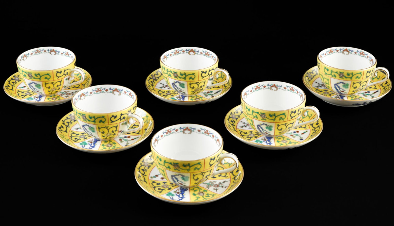 Herend Sjang Juane 6 tea cups 2703, (1 of 3)