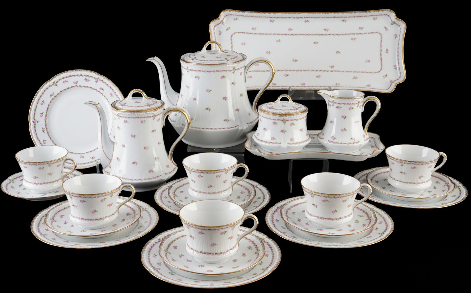 Limoges Gilda coffee / tea service for 6 persons, (1 of 7)
