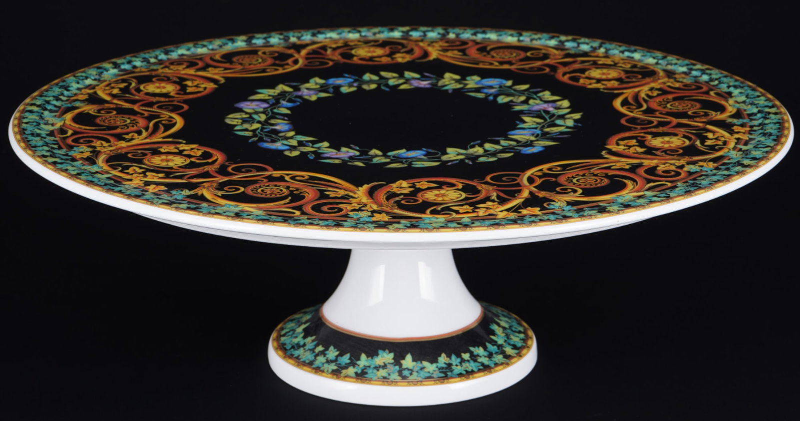 Rosenthal Versace Gold Ivy large cake dish, (1 of 4)