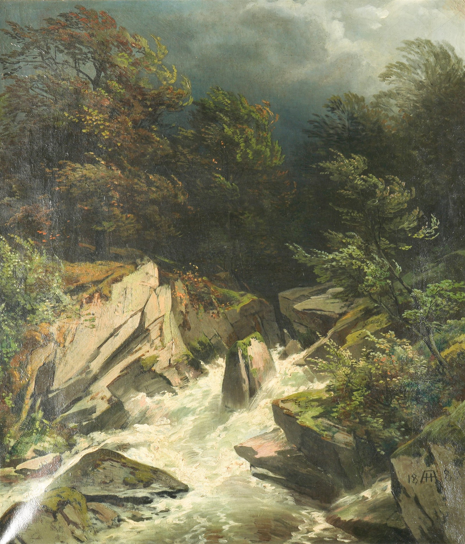 August HoeRTER (1834-1906) Mountain Stream in the Mountains 1880, (1 of 5)