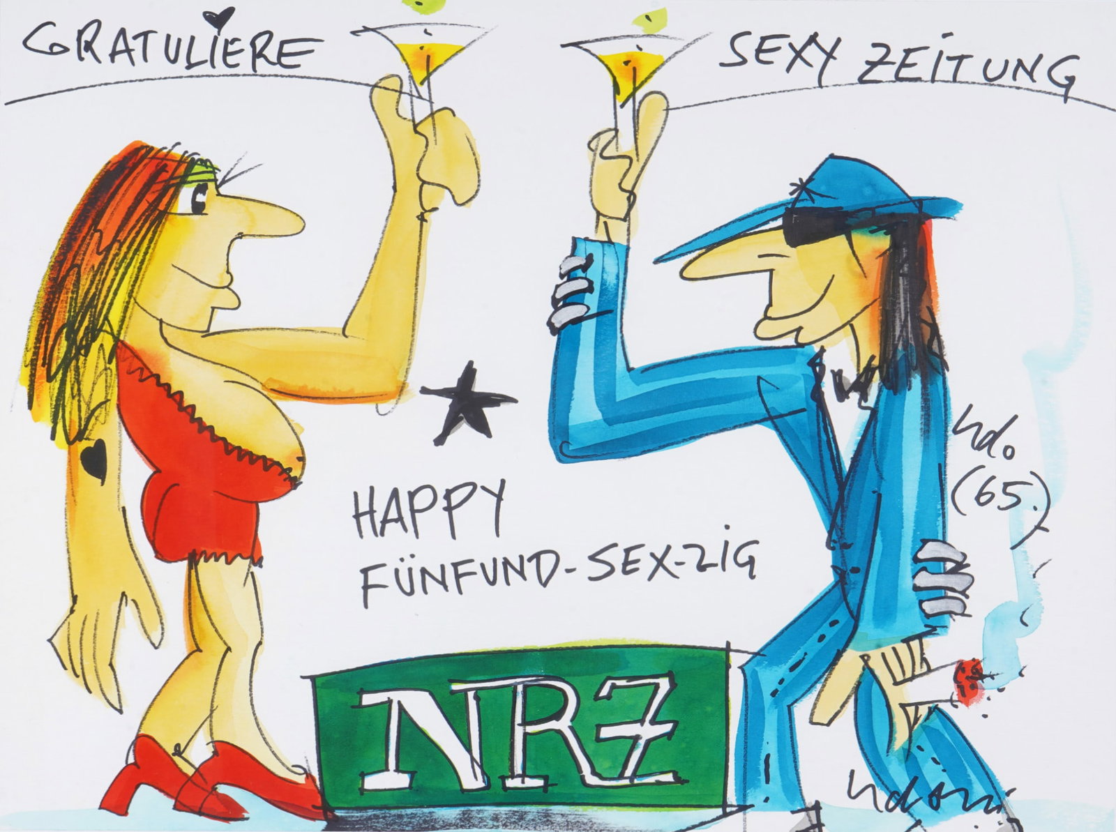 Udo Lindenberg (*1946) Happy Sixty-Five NRZ, (1 of 3)