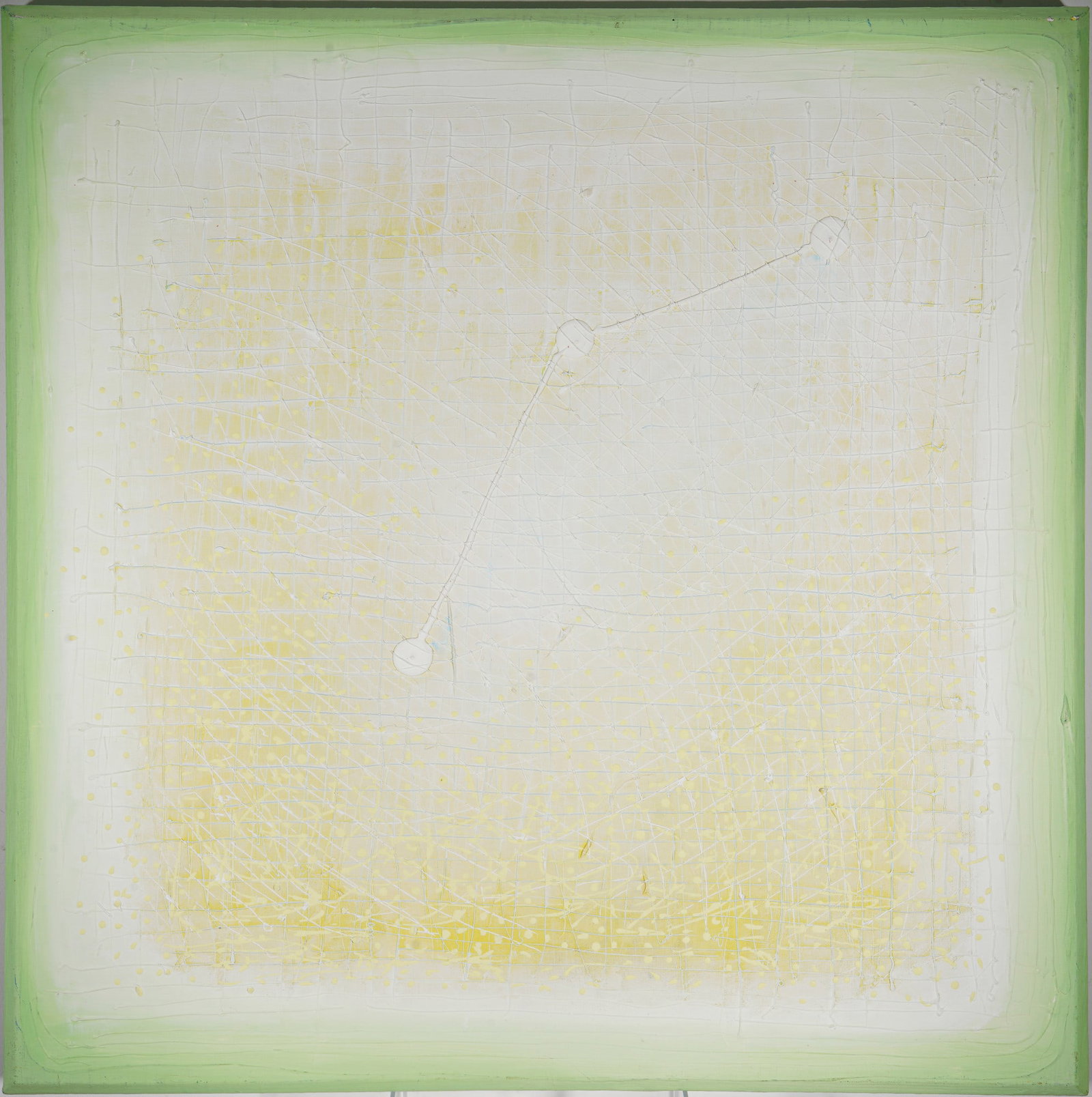 Zivojin CELIC (1954-2020) large modern composition,: Oil on canvas, signed on the reverse Zivojin, born 1954 in Belgrade, Serbia - 2020, H 91.5 cm x W 91.5 cm, unframed