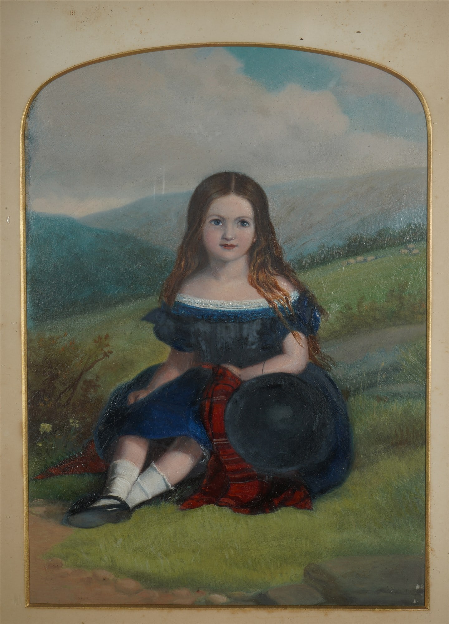 British school, 19th century, portrait of Anna, daughter of the Rev. W. Lewis Mills, 1865. (1 of 3)