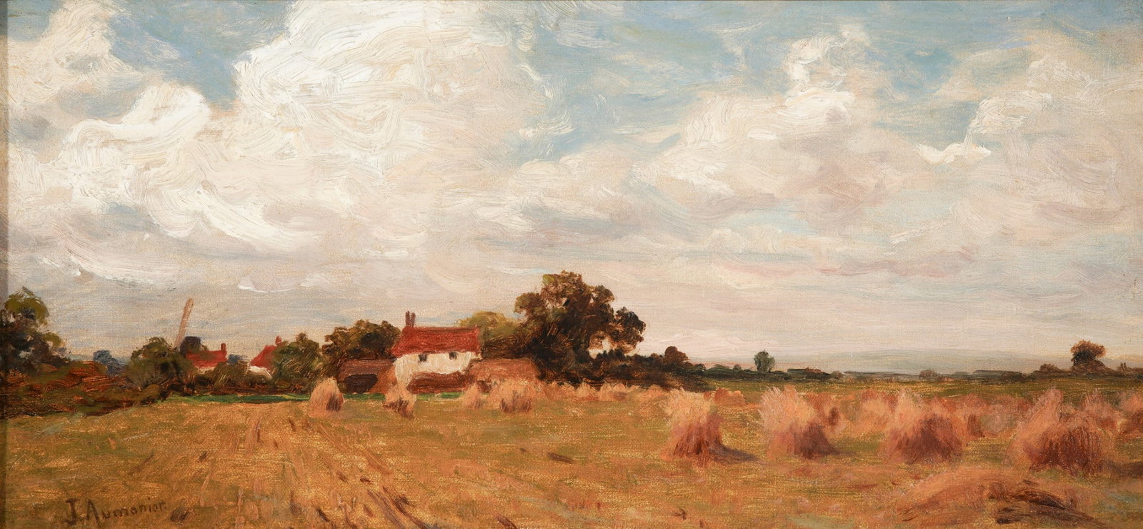 James AUMONIER (1832-1911) landscape with hay harvest, (1 of 5)