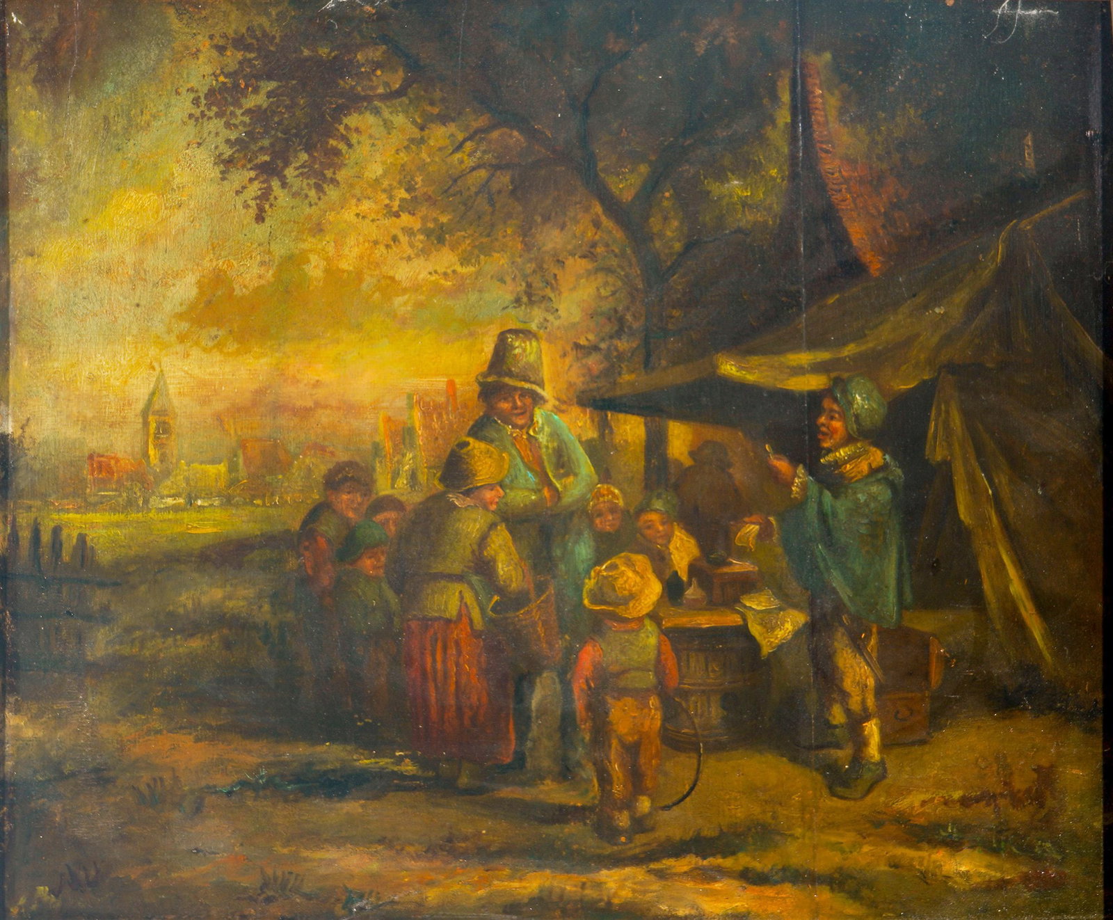 Unknown painter, 18th/19th century, village community (1 of 7)