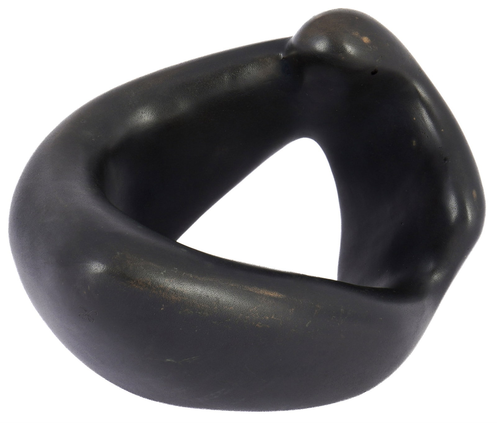 Abstract bronze sculpture, monogrammed, (1 of 6)