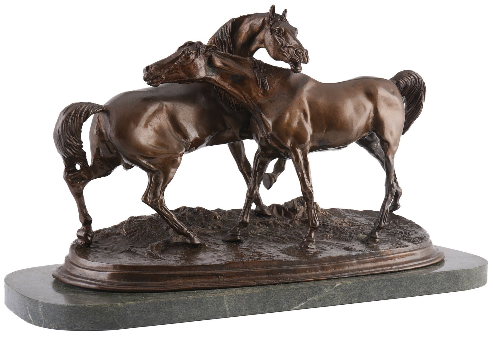 Pierre-Jules MENE (1810-1879) Horses - The Embrace / The Accolade, (1 of 7)