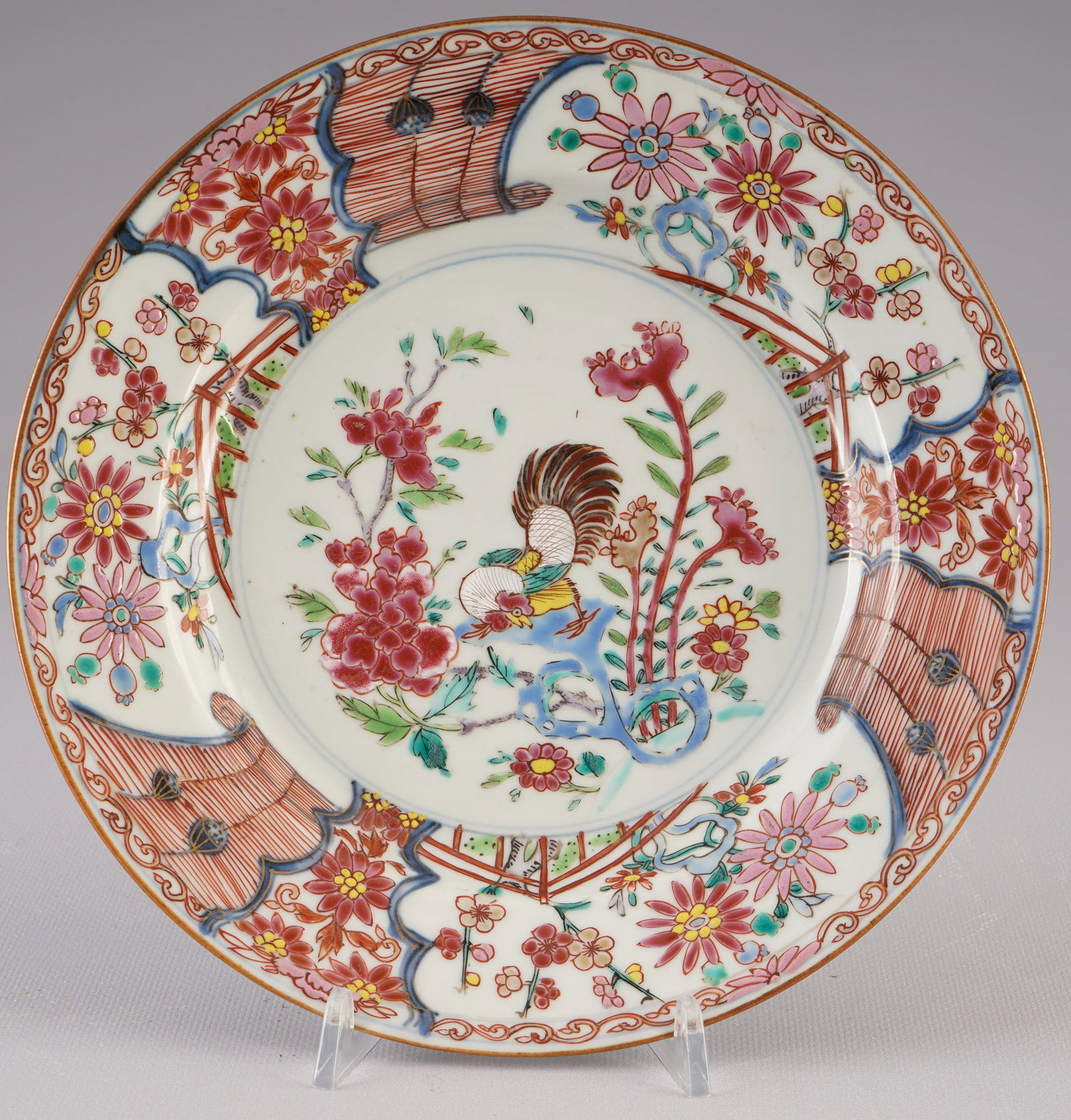 Famille-Rose-Teller, China, Kangxi/Yongzheng-Periode (1 of 4)