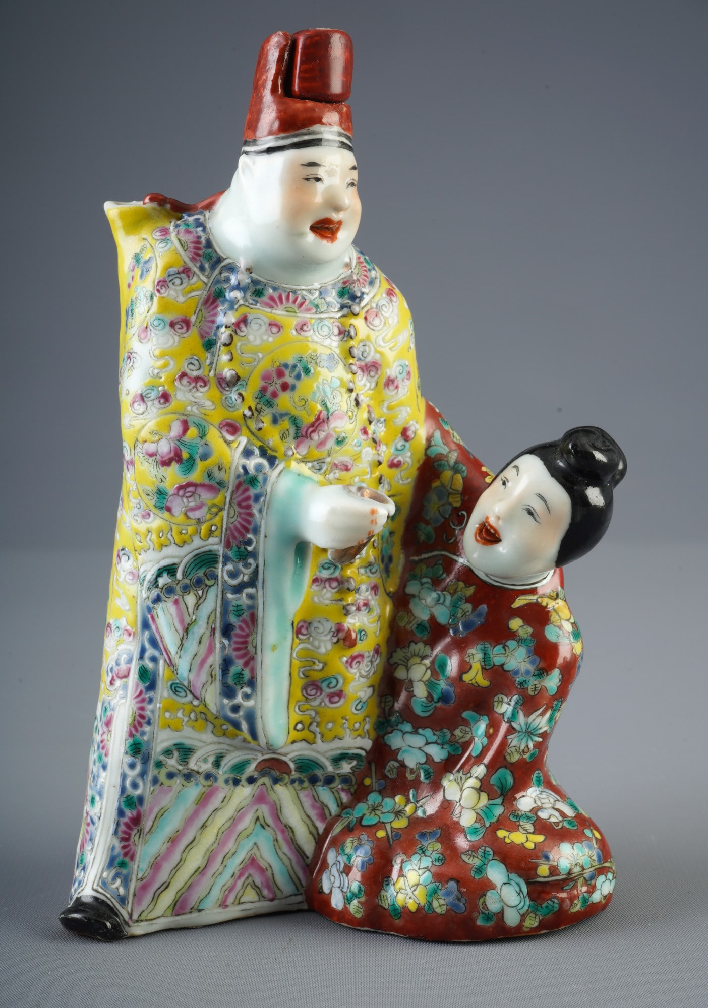 Famille Rose figurine group, China, Republican period (1 of 11)
