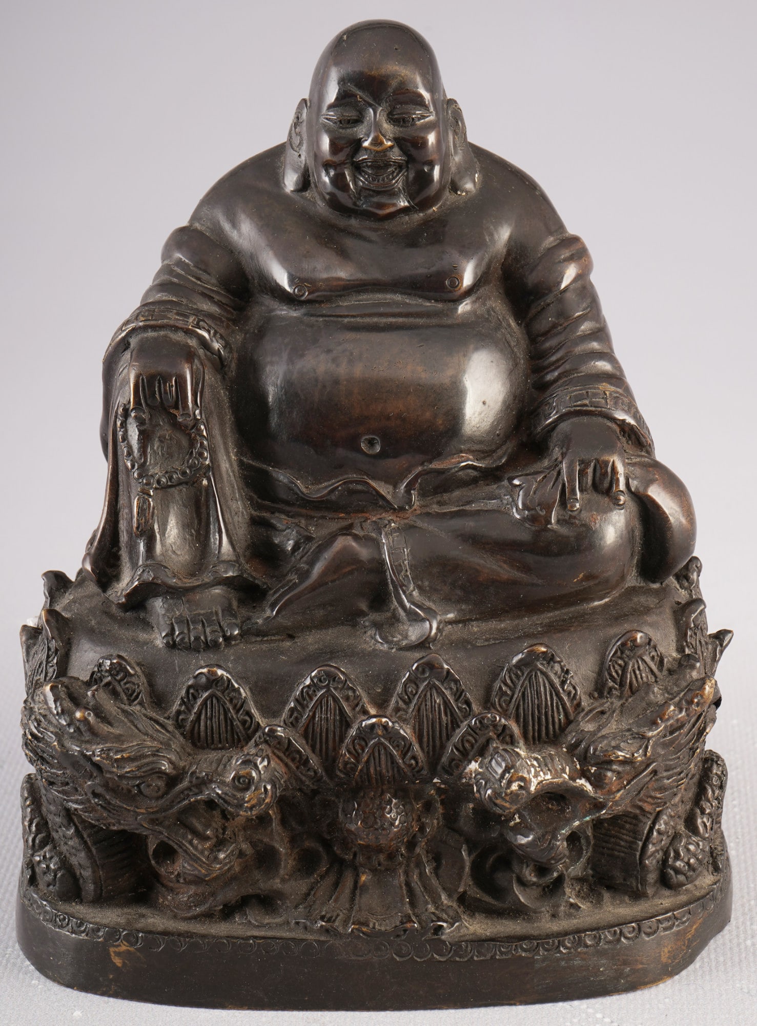Bronze, seated Buddha Maitreya, China, 19th century (1 of 8)