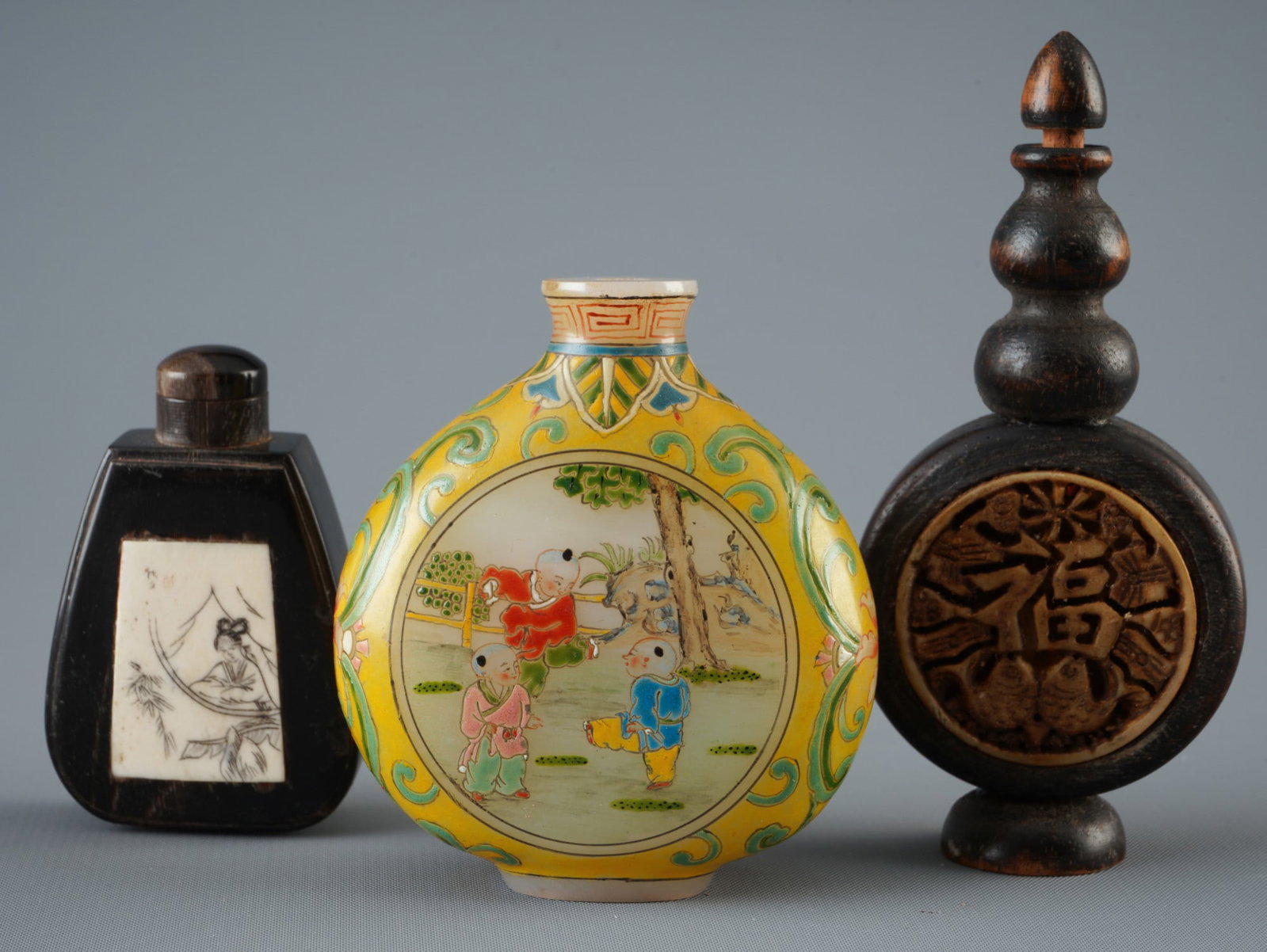Three snuff bottles, China (1 of 2)