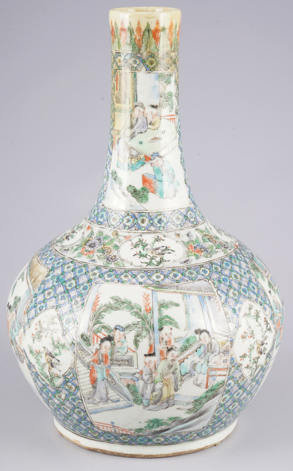 Famille Rose vase with figural scenes, China Qing Dynasty, (1 of 14)