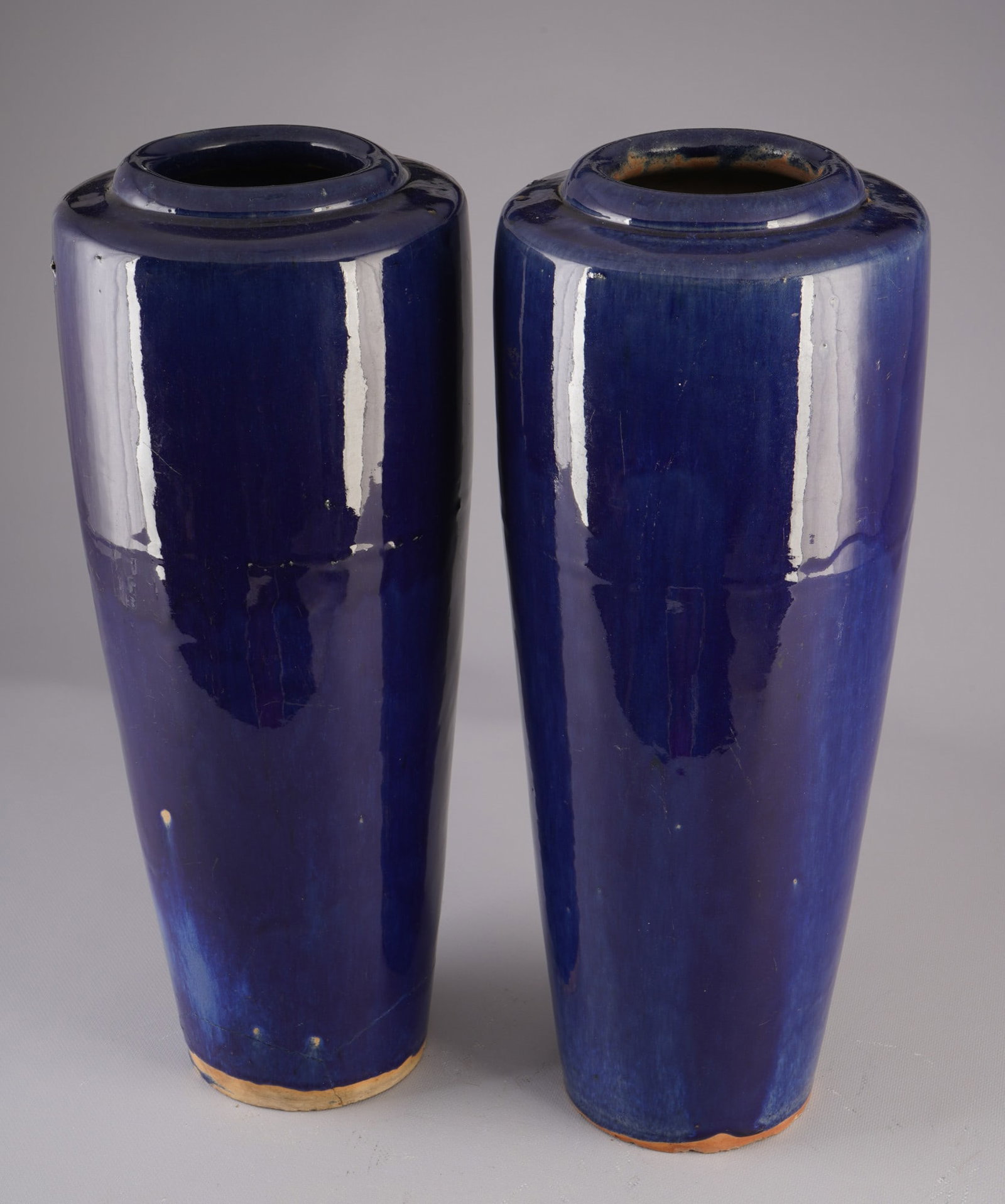 Pair of large blue vases (Ge-Mingxiang brand), China, Qing Dynasty (1 of 9)