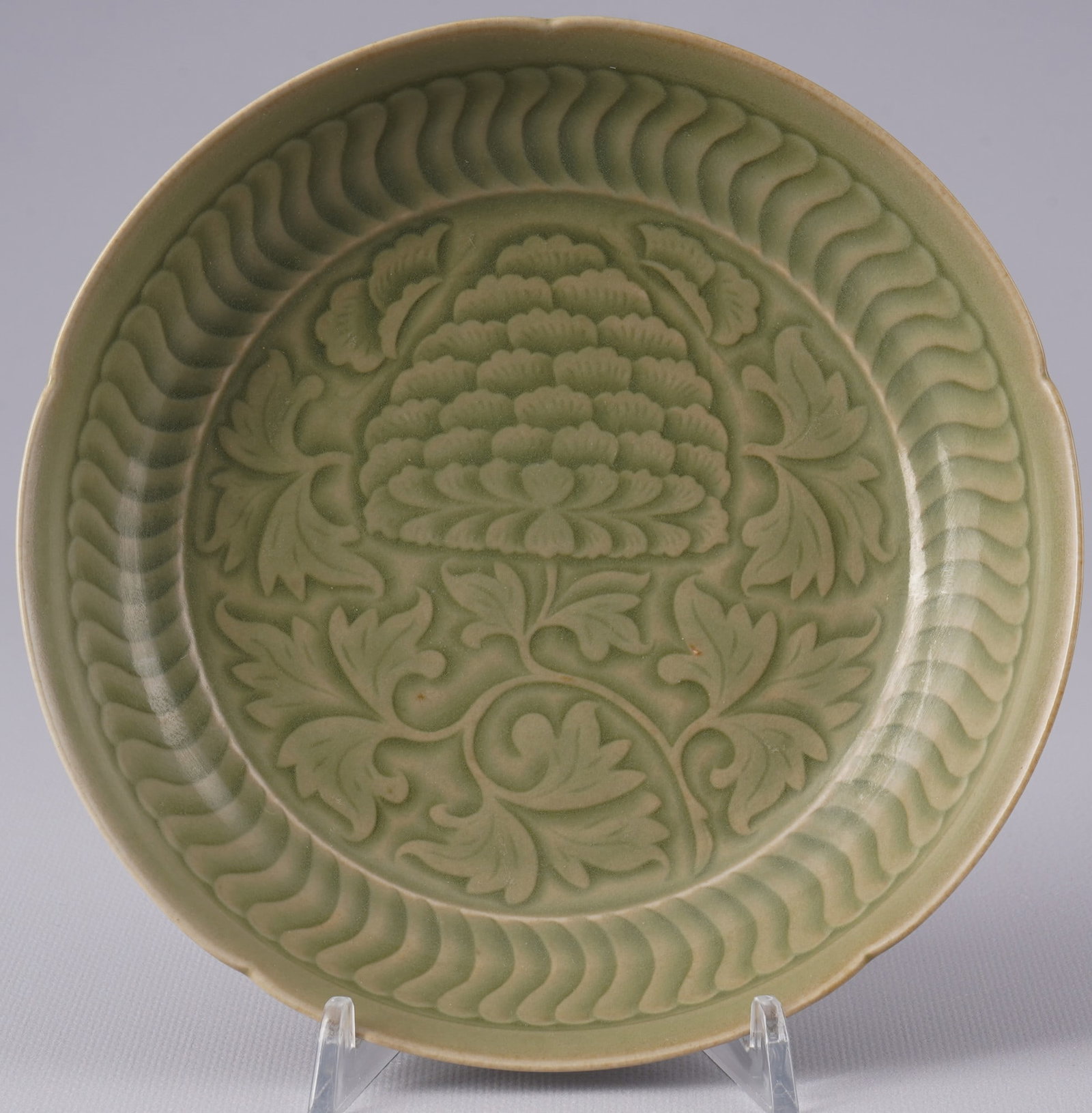 Yaozhou celadona bowl in jade green, China, Song style, (1 of 4)