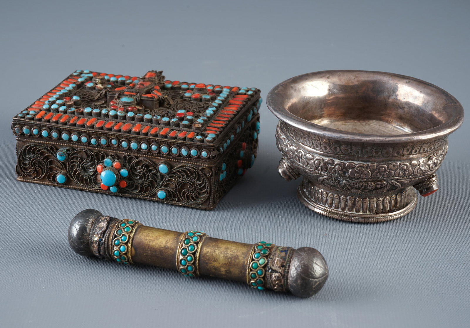 Collection of Tibetan ritual objects, Tibet, (1 of 8)