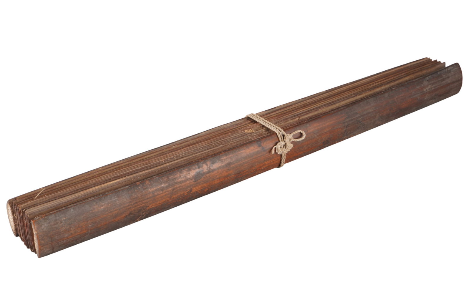Palm leaf manuscript lontar with wooden covers, Southeast Asia, (1 of 6)