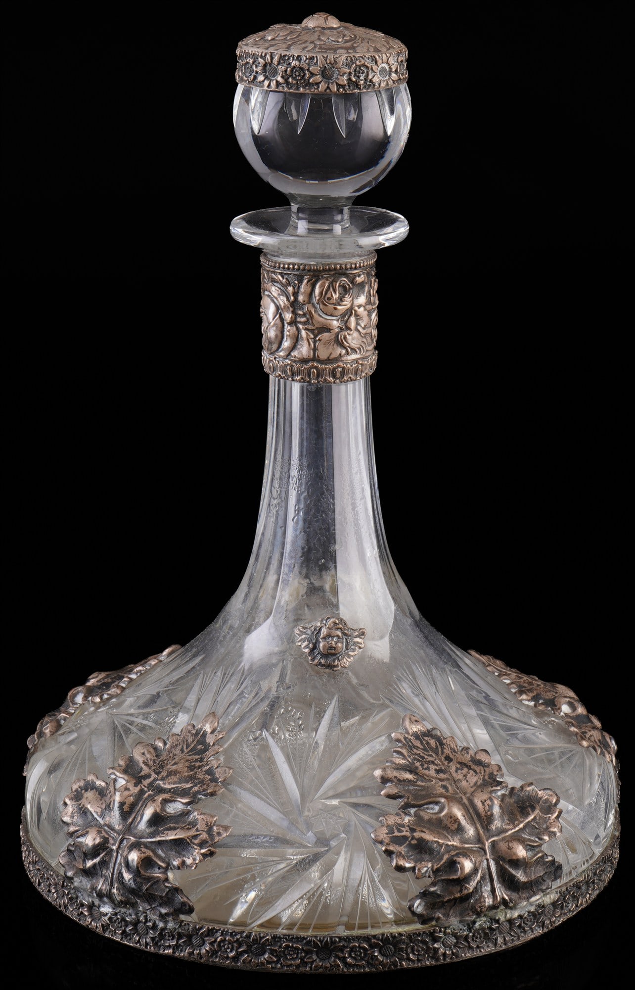 A. Stepkowski Poland - wine carafe with mount, (1 of 7)