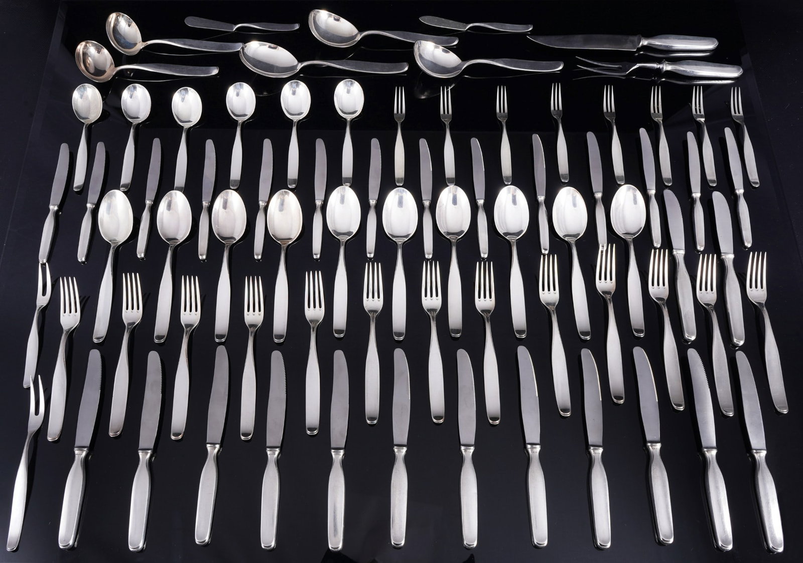 WILKENS Constanze 800 silver cutlery set, 76 pieces (1 of 7)