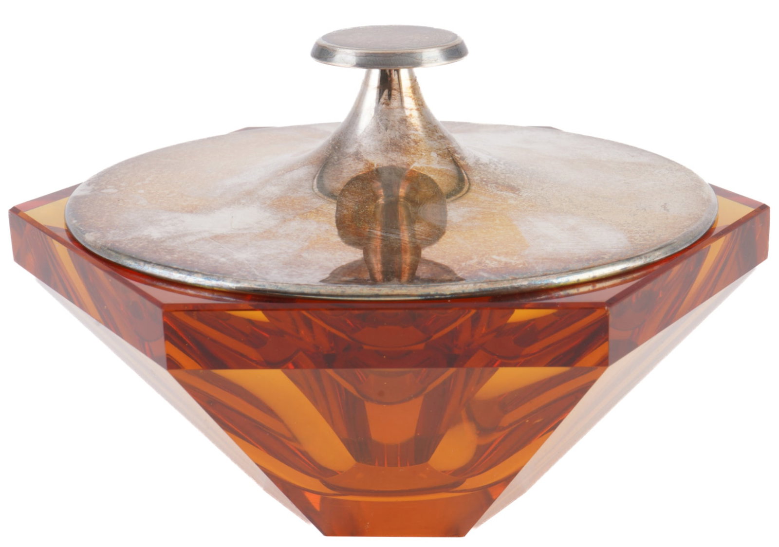 WMF Art Deco lidded box with 835 silver lid, (1 of 5)