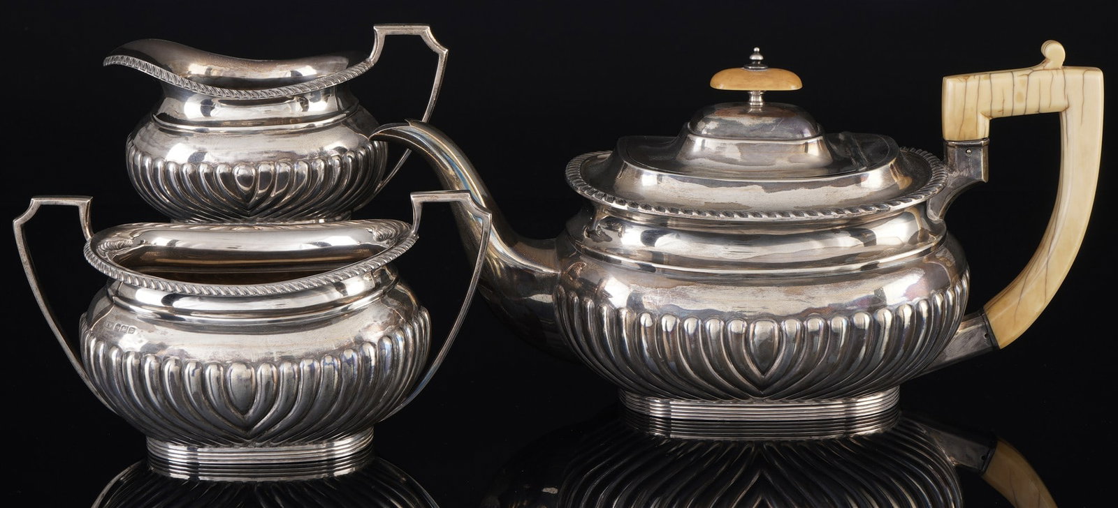 England 925 sterling silver Art Nouveau tea pot - Henry Wigfull, (1 of 7)