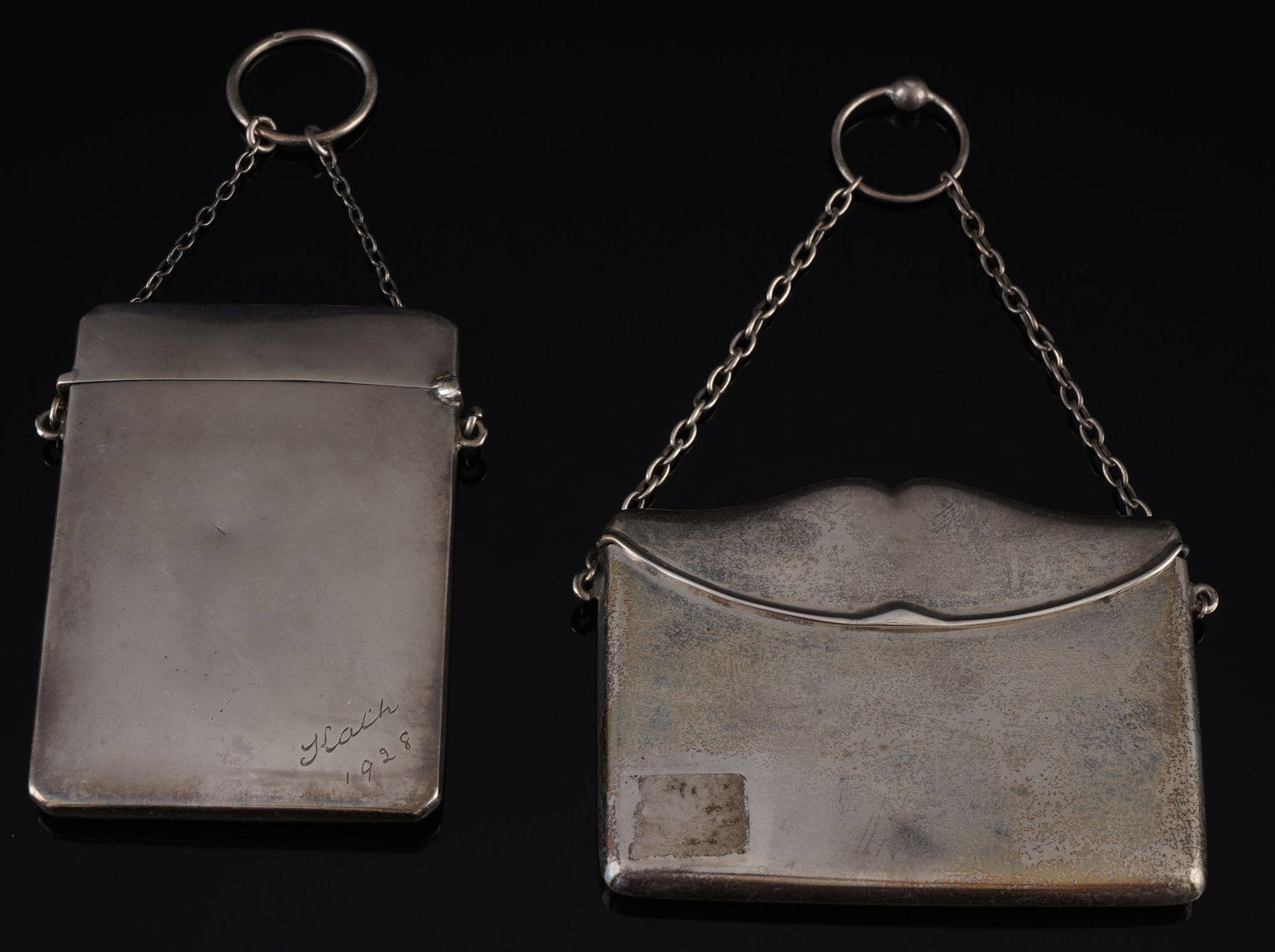 England 925 sterling silver 2 Art Nouveau cigarette boxes - Henry Matthews & William Henry Sparrow, (1 of 8)