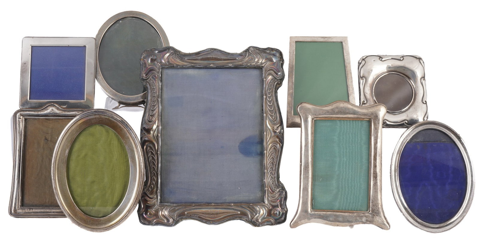 925 silver 9 picture frames, England (1 of 5)
