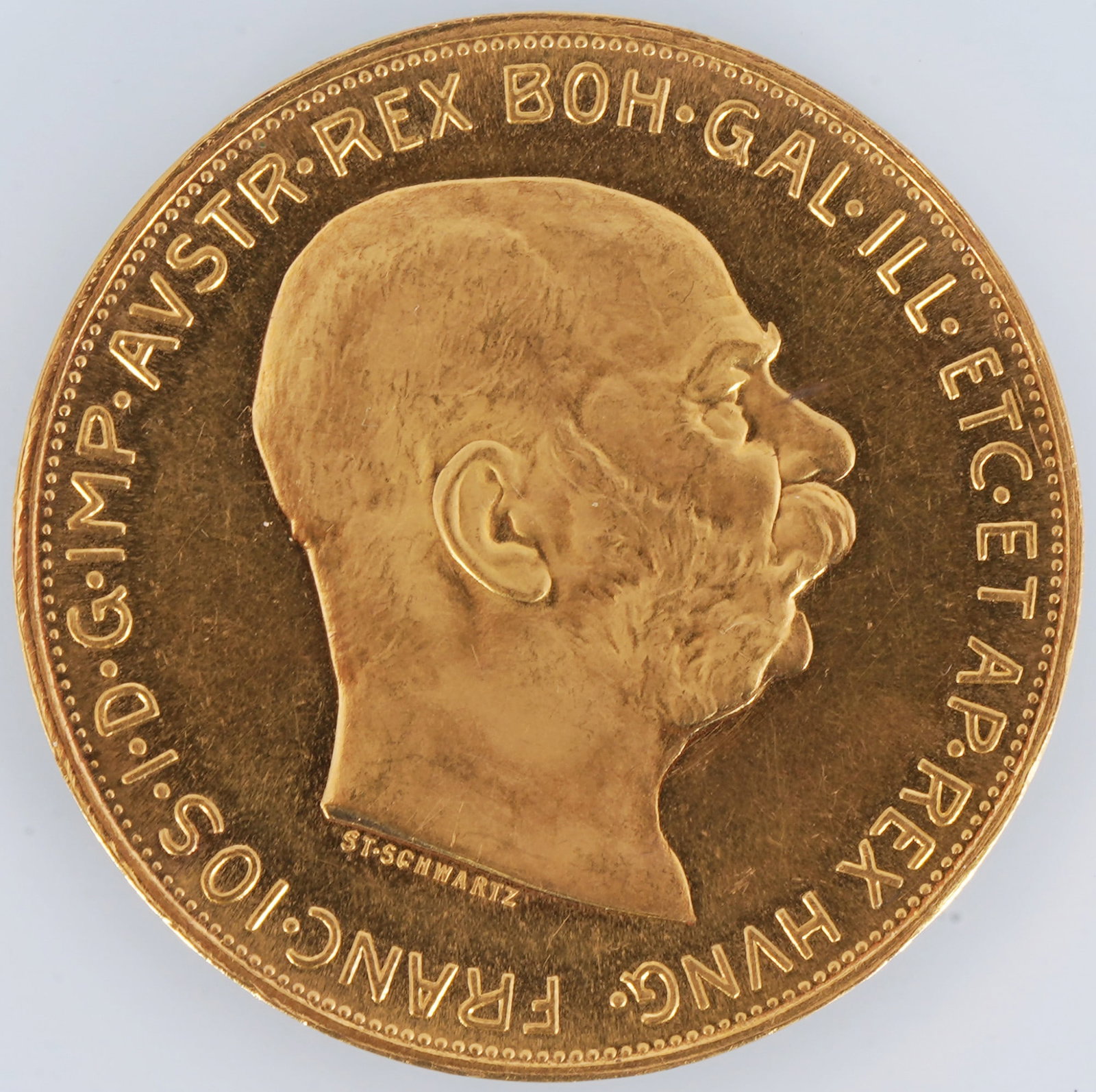 Gold coin 100 crowns 1915 - Austria Emperor Franz Joseph I, (1 of 2)