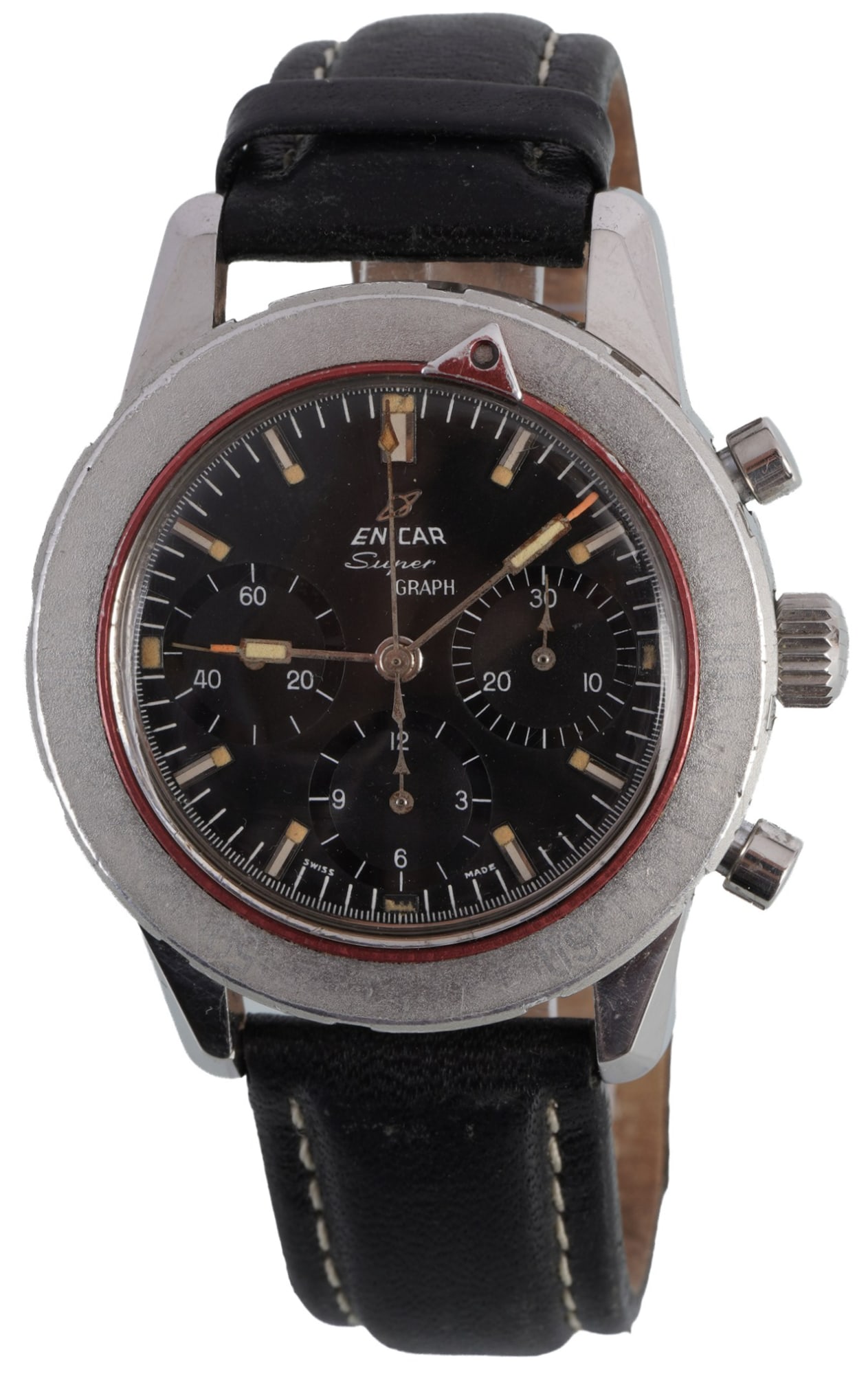 Enicar Super Graph MK I Seapearl - rare chronograph men's wristwatch, (1 of 5)