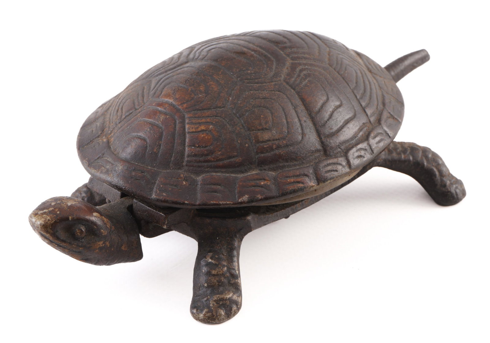 Hotel bell in the shape of a turtle around 1900, (1 of 5)