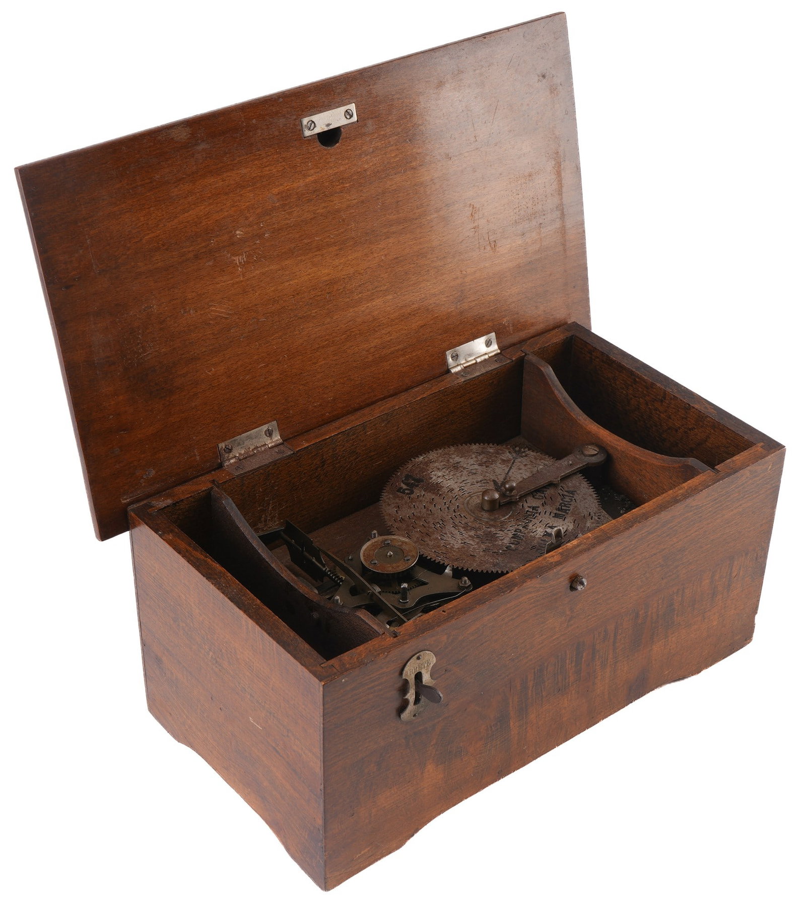 Polyphon perforated disc music box circa 1900, (1 of 5)