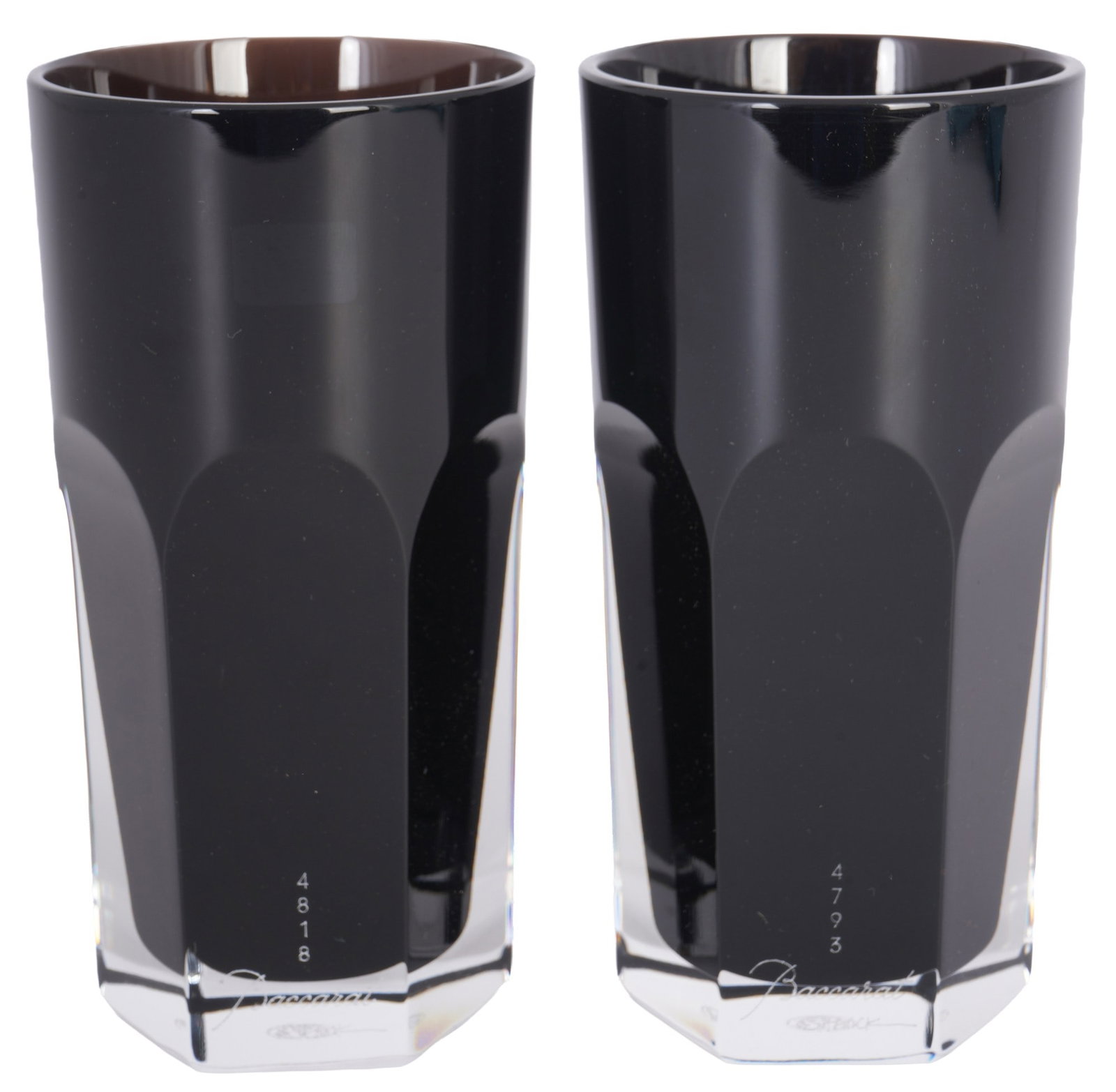 Baccarat Darkside Black Angel 2 highball glasses - Philippe Starck, (1 of 4)