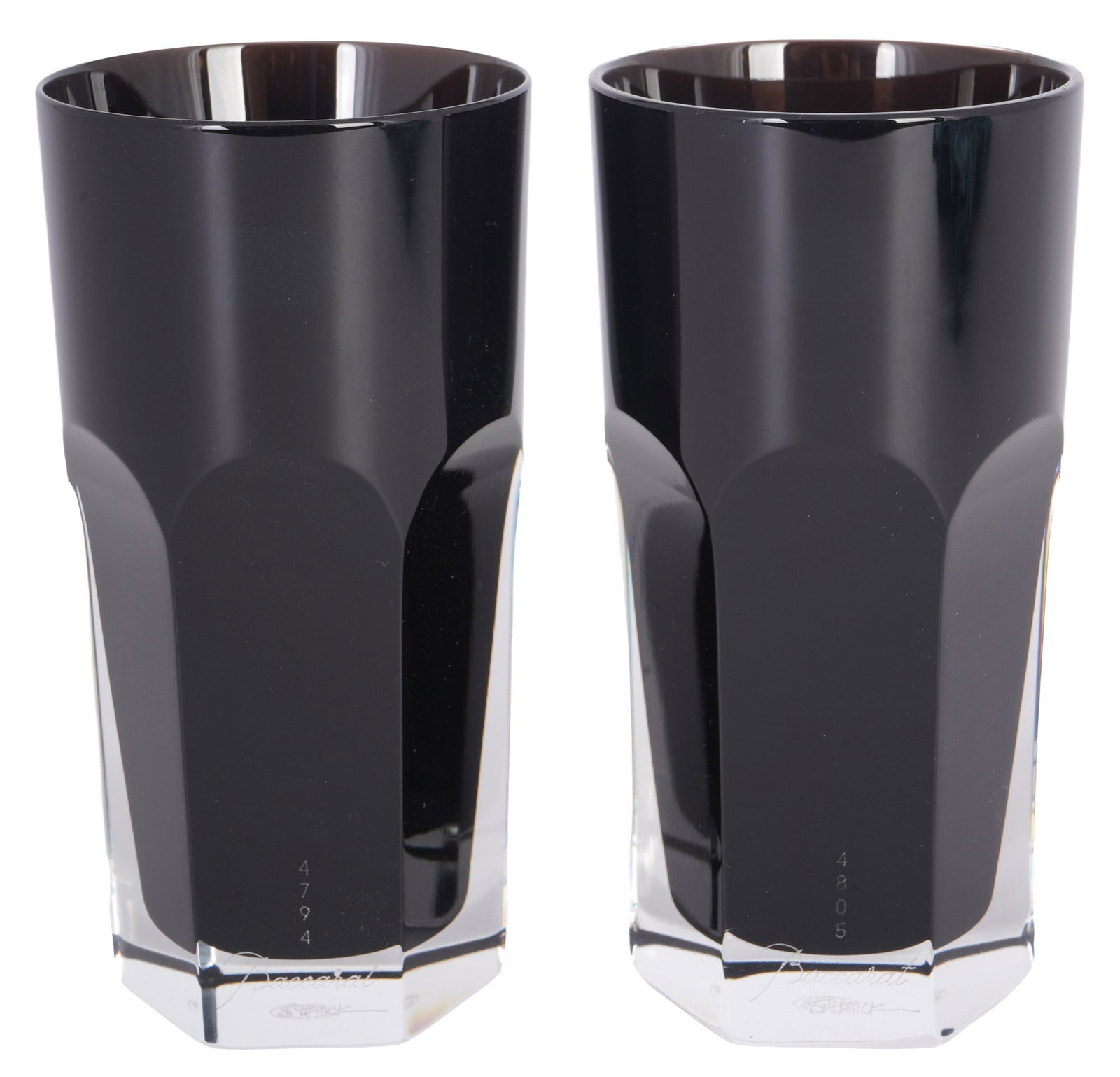 Baccarat Darkside Black Angel 2 highball glasses - Philippe Starck, (1 of 4)