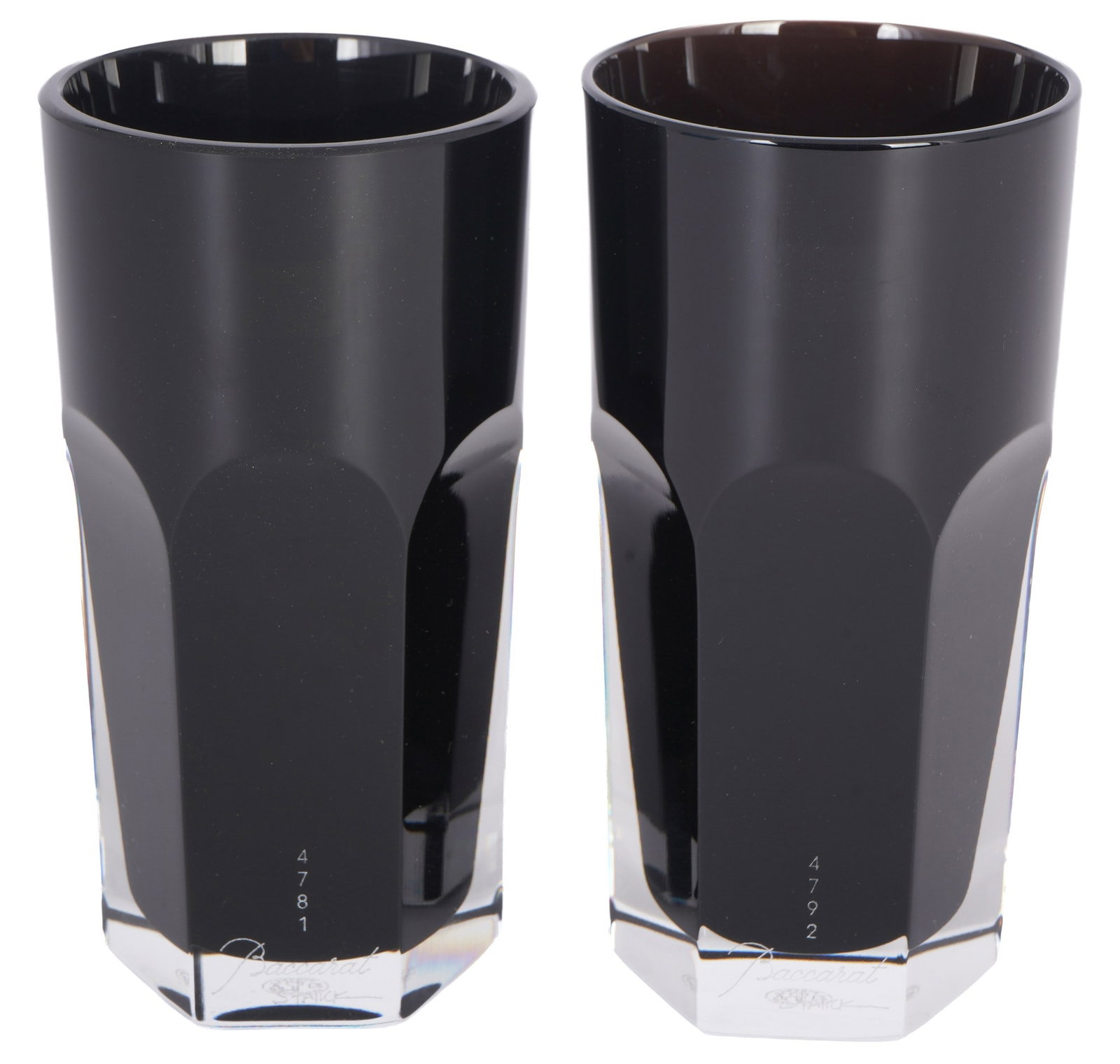 Baccarat Darkside Black Angel 2 highball glasses - Philippe Starck, (1 of 4)