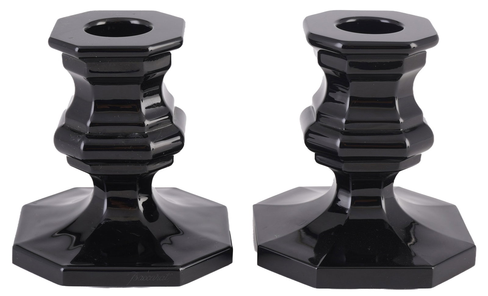 Baccarat Darkside Black Angel 2 candlesticks - Philippe Starck, (1 of 5)