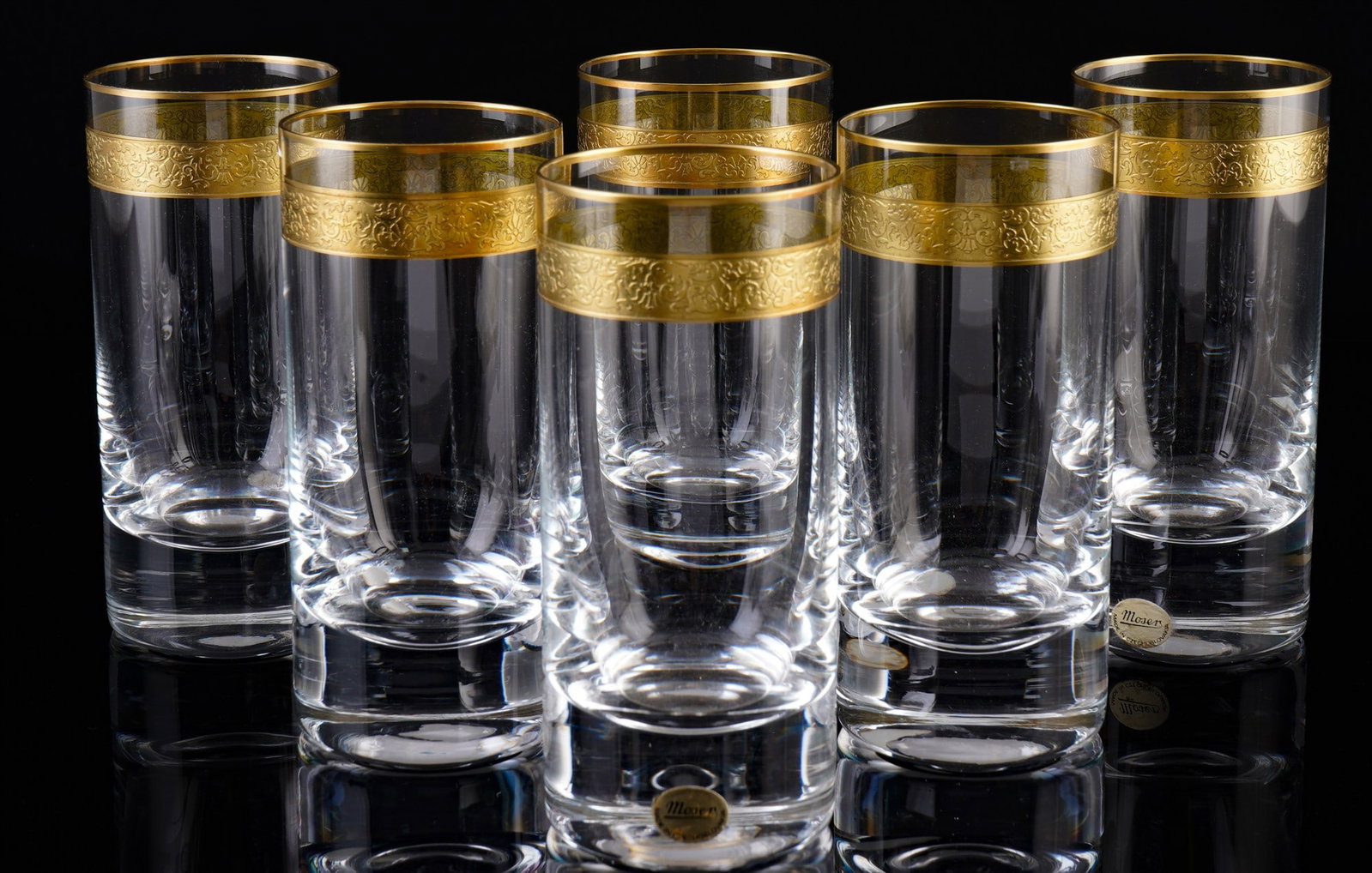 Moser Karlsbad Copenhagen 6 highball glasses, (1 of 4)