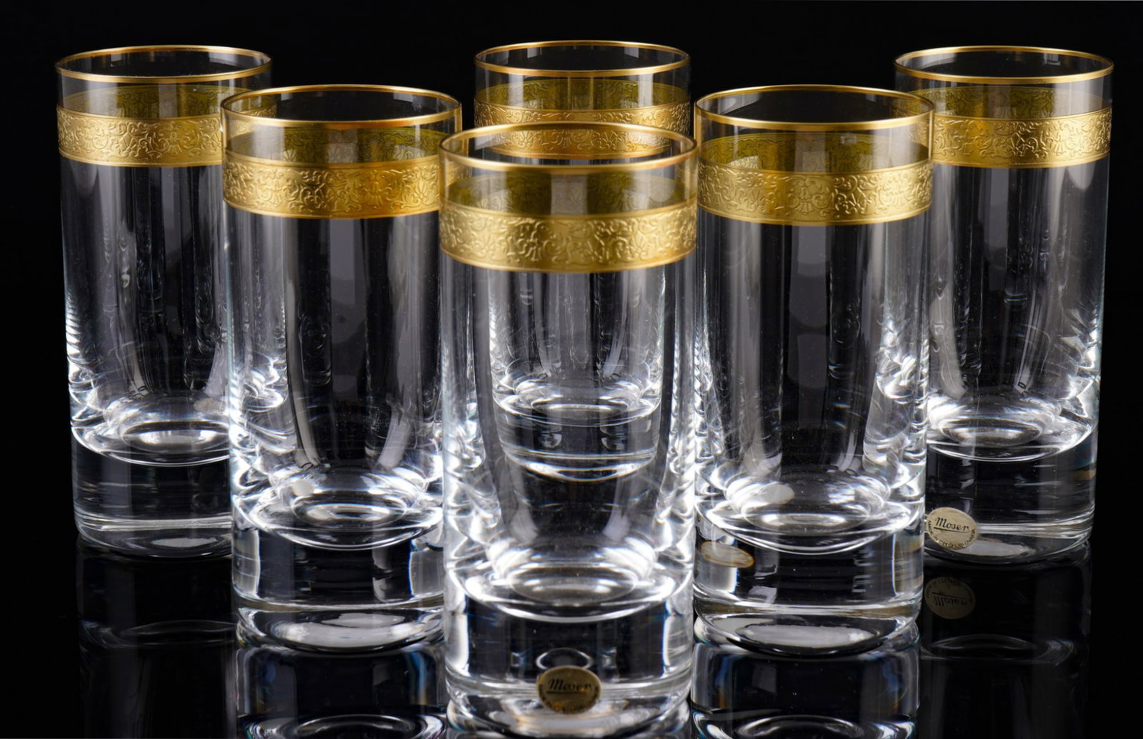 Moser Karlsbad Copenhagen 6 highball glasses, (1 of 4)