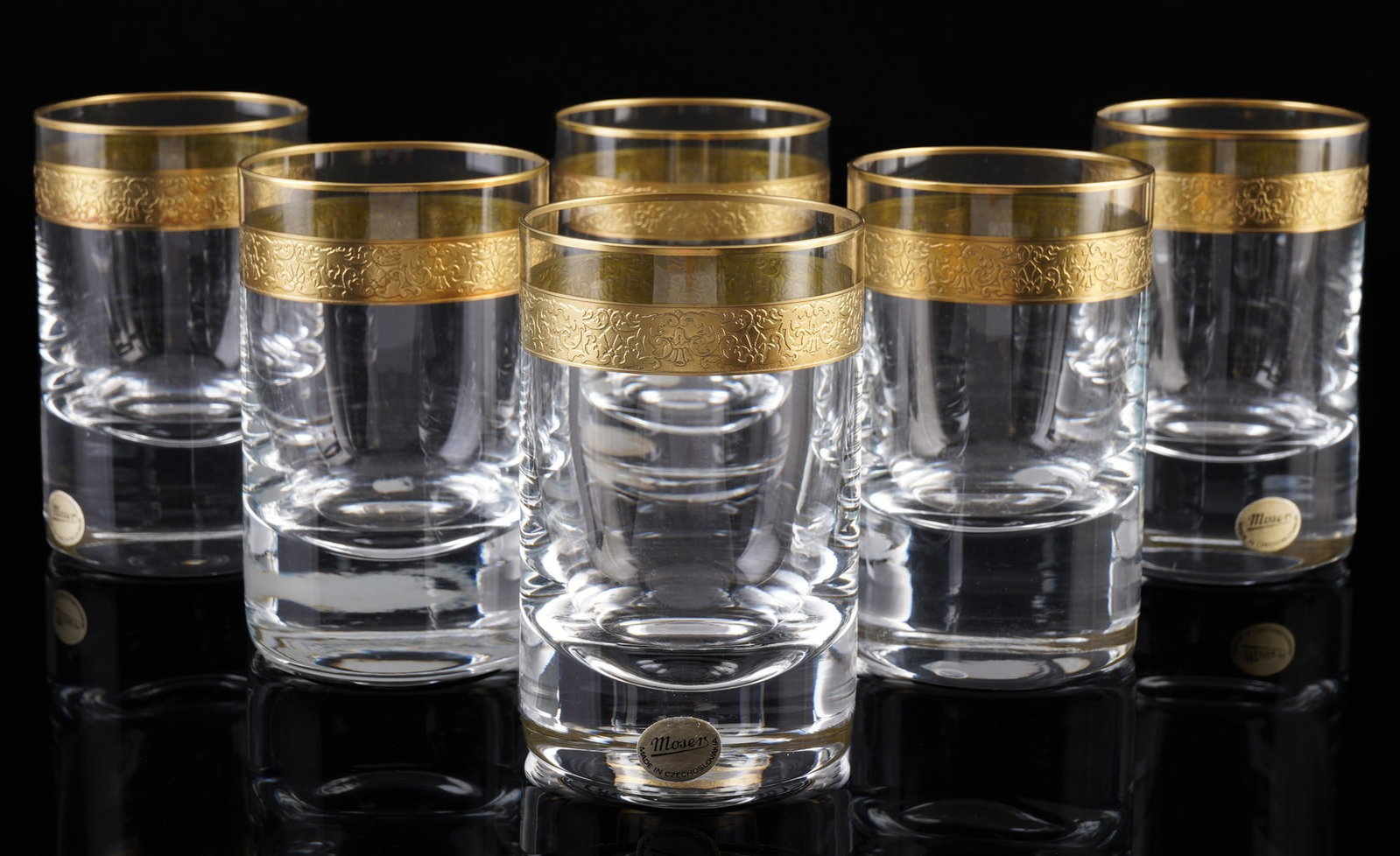 Moser Karlsbad Copenhagen 6 whiskey tumblers, (1 of 4)