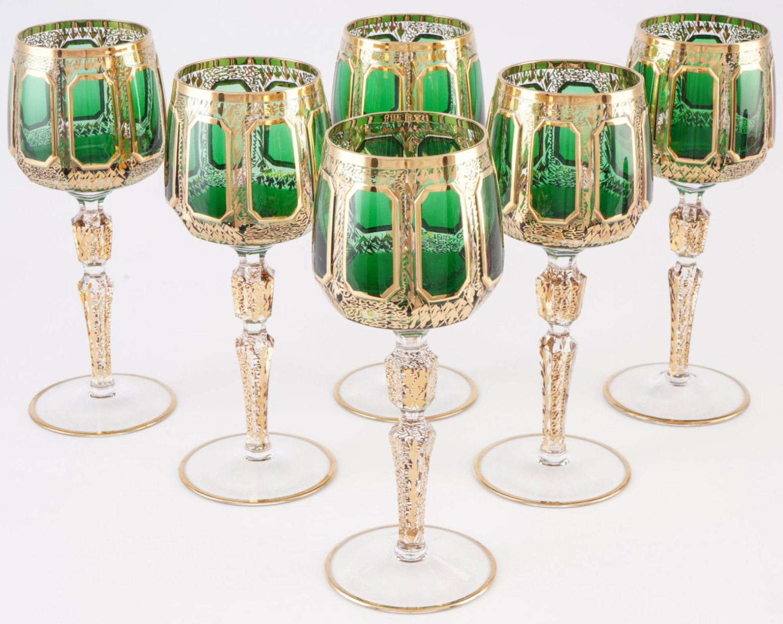Franz Heide Venezia Set of 6 Römer glasses Bohemia, (1 of 5)