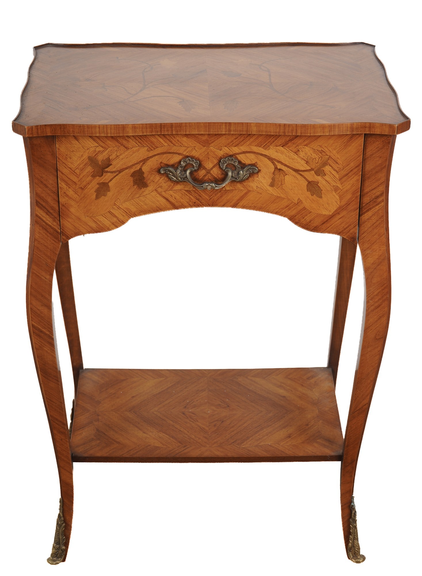 Side table with floral marquetry in the Louis XV style, France around 1900, (1 of 8)