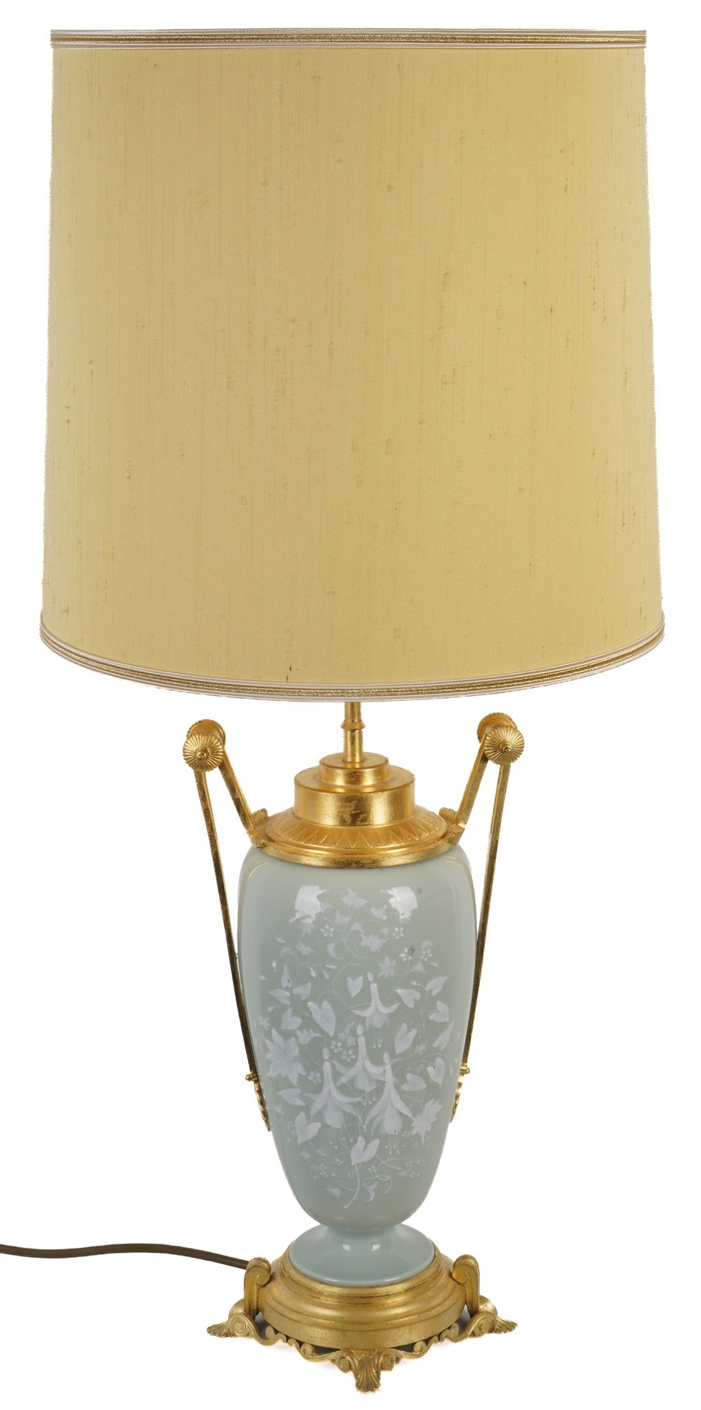 Table lamp with pate-sur-pate and bronze mount, (1 of 3)