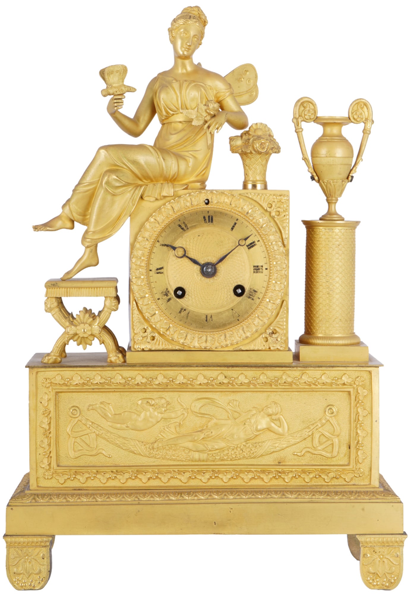 Empire mantel clock / mantel clock Psyche et L'Amour, France 1820-1850, (1 of 7)