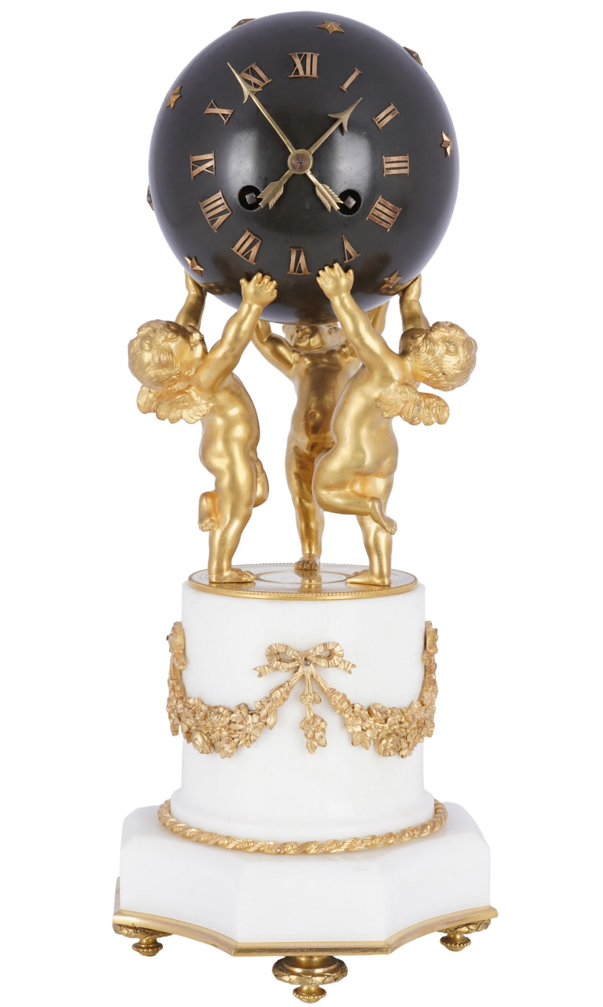 Spherical clock in the Louis XVI style, France, 19th century. (1 of 6)