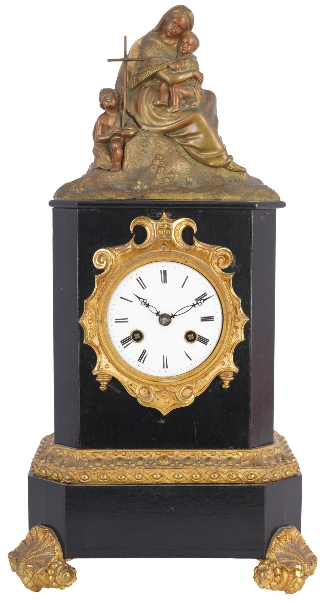 Figural mantel clock, France, 19th century (1 of 9)