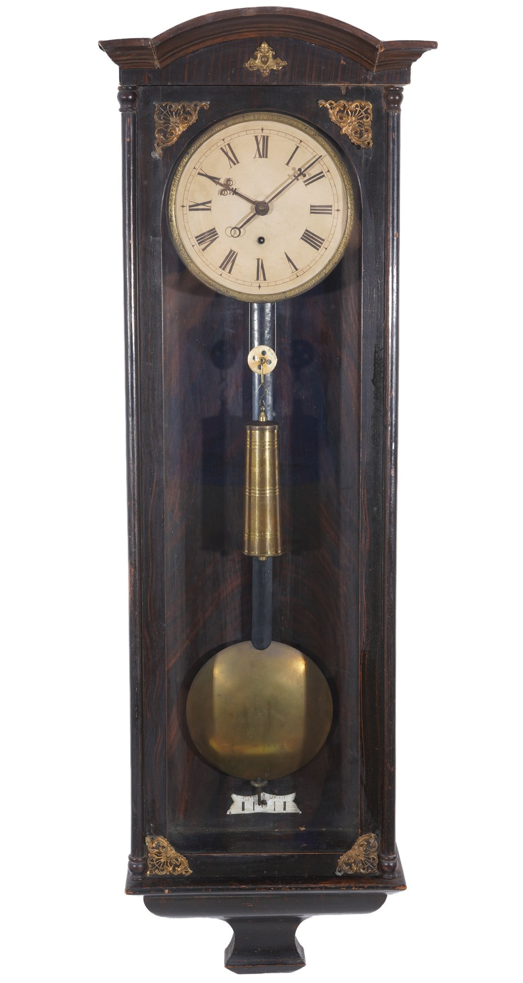 Viennese Regulator / Biedermeier 1-weight clock circa 1840-1880, (1 of 8)